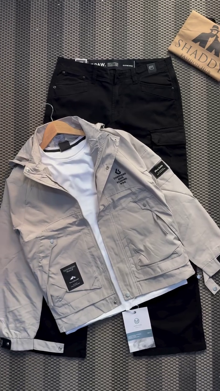 ✨ Urban Edge Men’s Premium Jacket & Cargo Pants Set – Streetwear Performance Edition ✨ A stylish, durable, all-season outfit designed for men who live bold and dress sharper. 🖤🕶️🔥