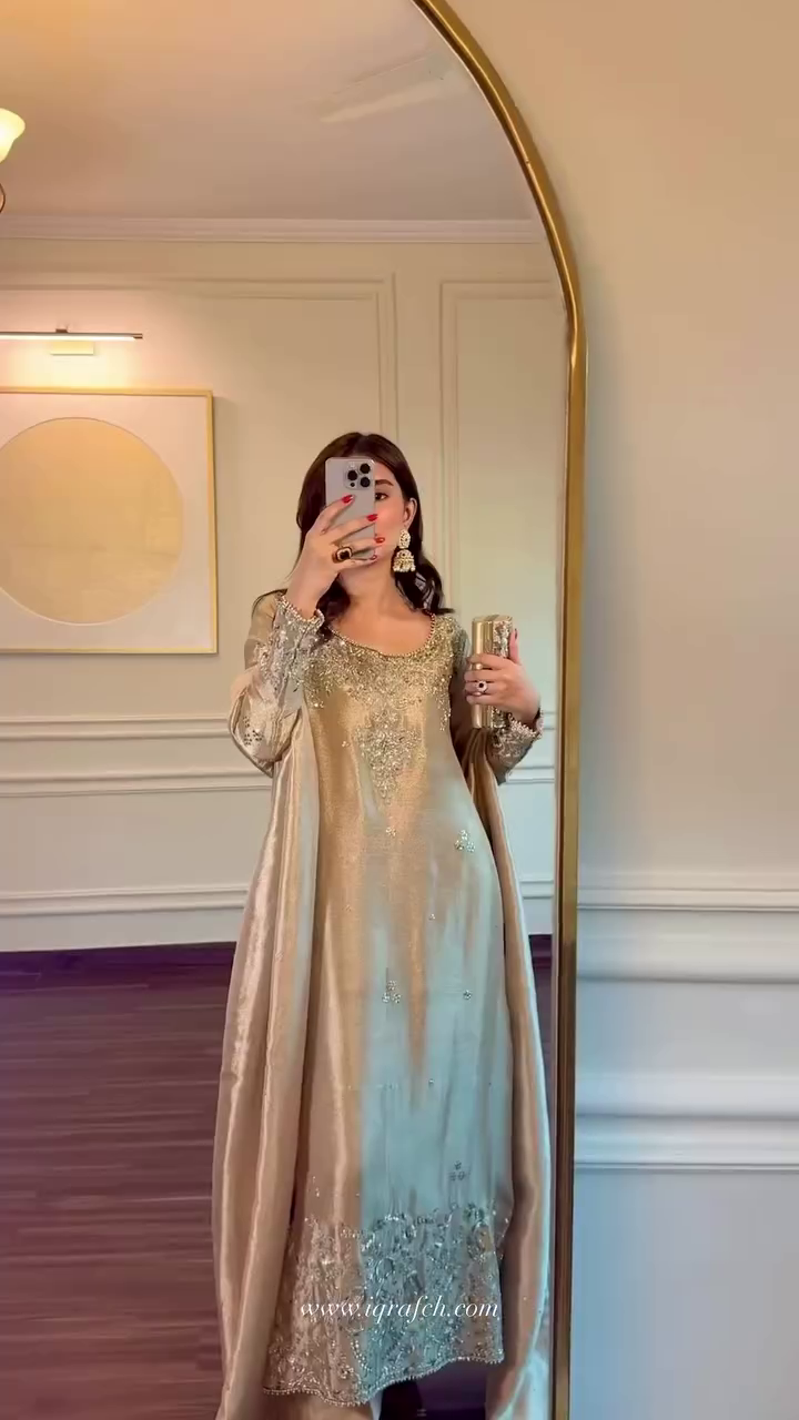 ✨🌟 “Golden Aura Luxe Embroidered Formal Suit – A Vision of Regal Glamour” 🌟✨  (Available in multiple designs, colours & sizes XXS–XXL)