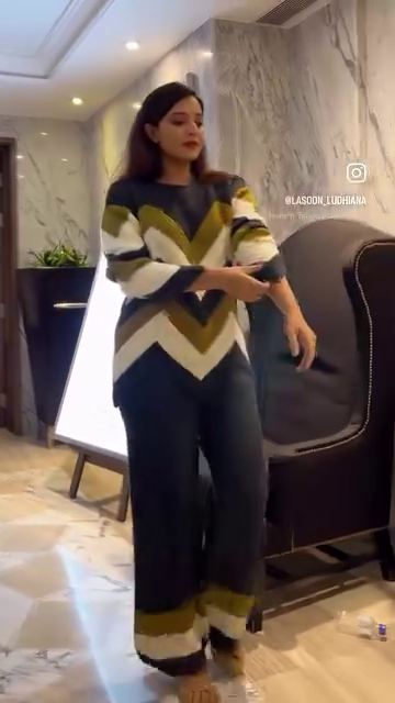 ✨🔥 “ Luxe Chevron Knit Co-Ord Set – Chic, Cozy & Effortlessly Stylish ” 🔥✨