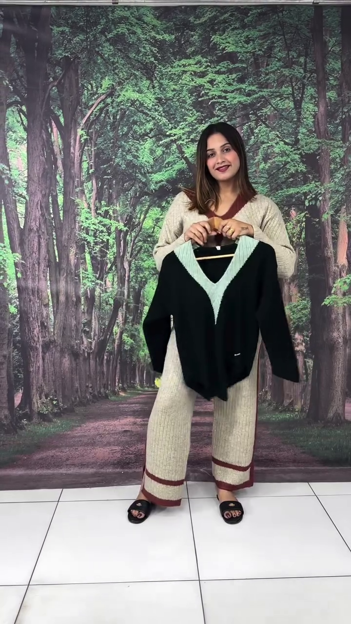 🍂✨ “Cozy Chic Winter Knit Co-Ord Set – Premium Softwear for Effortless Elegance” ✨🍂