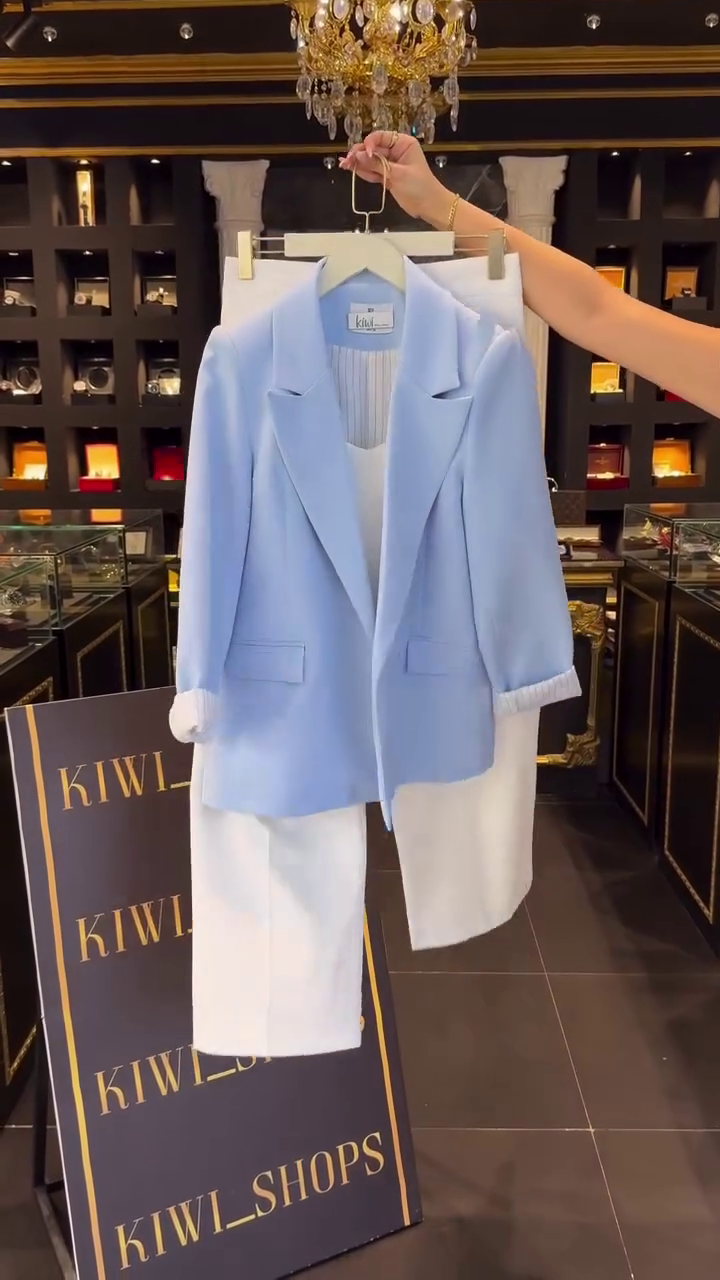 💙✨ “Skyline Luxe Pastel Power Suit Set” – Premium Blazer & Trouser Co-Ord (XXS–XXL) ✨💙