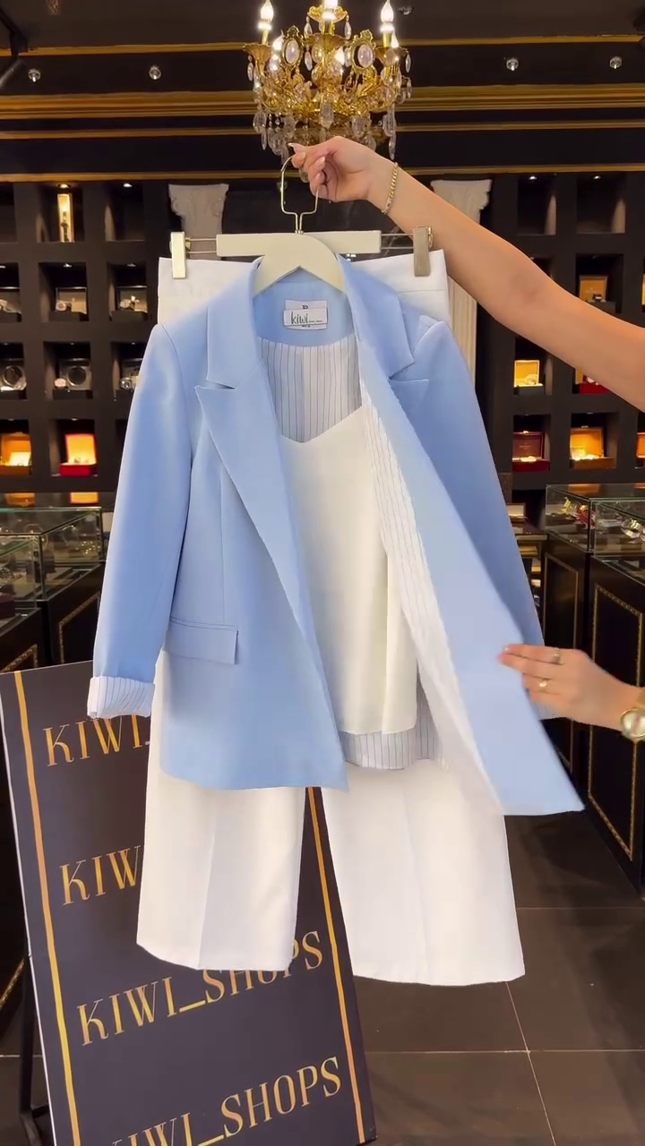 💙✨ “Skyline Luxe Pastel Power Suit Set” – Premium Blazer & Trouser Co-Ord (XXS–XXL) ✨💙