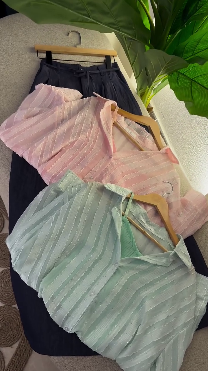 🌸✨ “Shimmer Breeze Pastel Sheer Blouse – Lightweight, Elegant & Dreamy (XXS–XXL)” ✨🌸  Available in Multiple Designs • Soft Pastel Colours • Full Sizes XXS to XXL