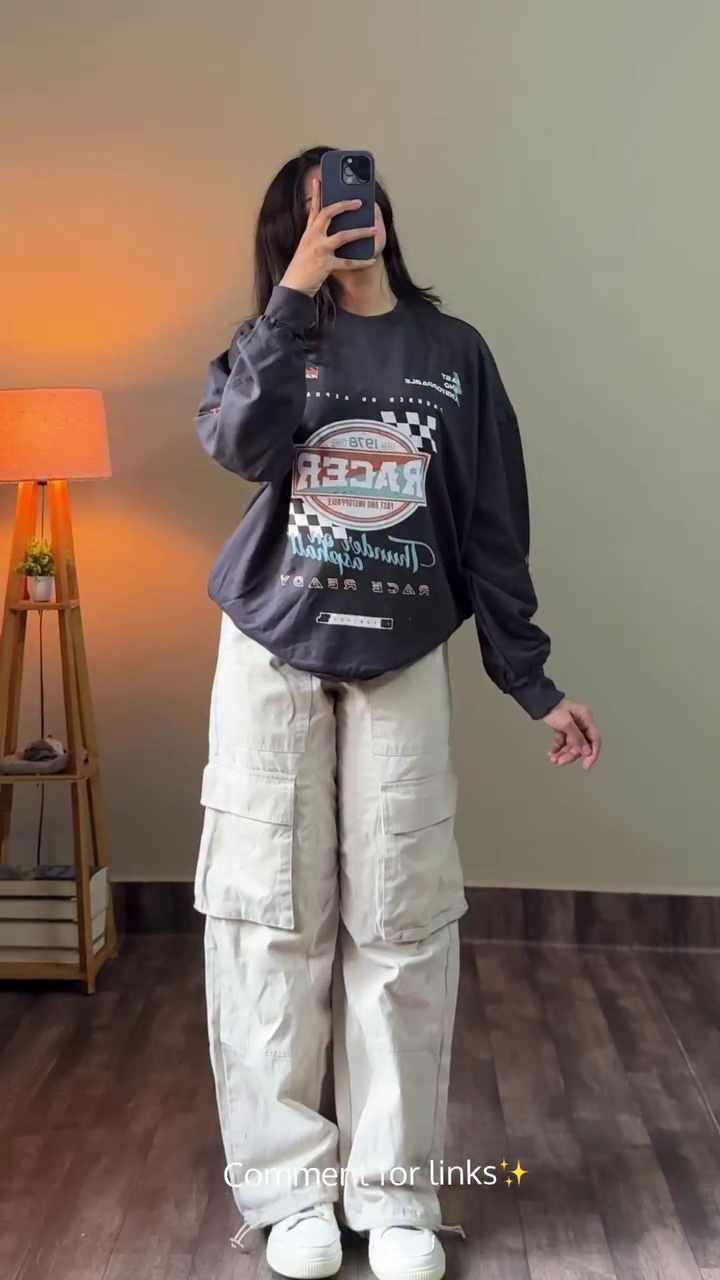 🖤🔥 “StreetCamp Oversized Graphic Hoodie & Cargo Pant Combo – Ultimate Casual Chic (XXS–XXL)” 🔥🖤