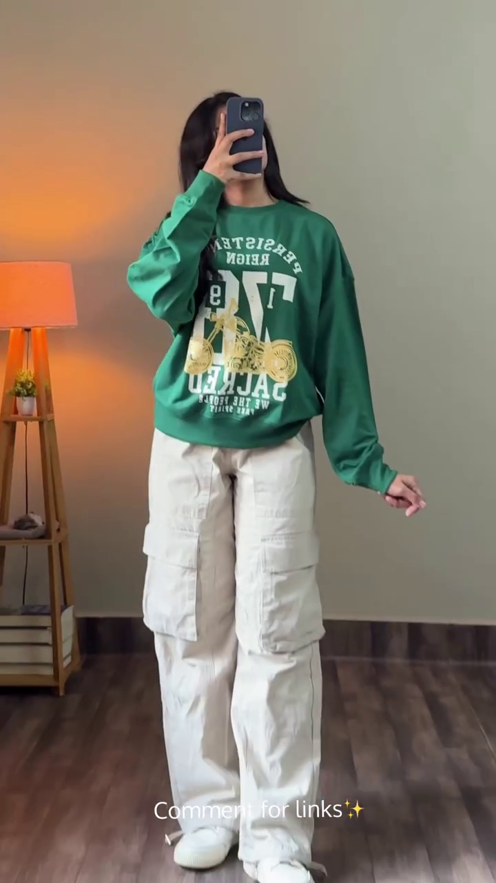 🖤🔥 “StreetCamp Oversized Graphic Hoodie & Cargo Pant Combo – Ultimate Casual Chic (XXS–XXL)” 🔥🖤