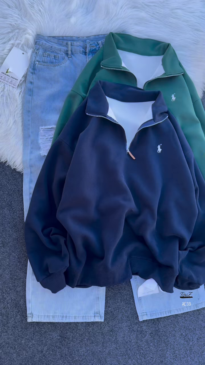 Half-Zip Cozy Sweatshirt – Minimal Street Style Essential 🖤👖