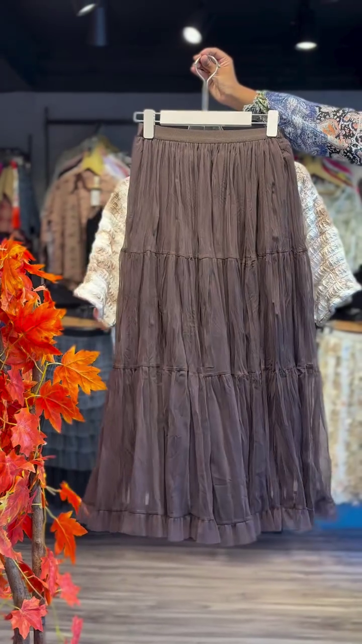 🌼 Blossom Charm Layered Dress Set 🌿 | Textured Floral Top & Flowy Skirt | XXS–XXL