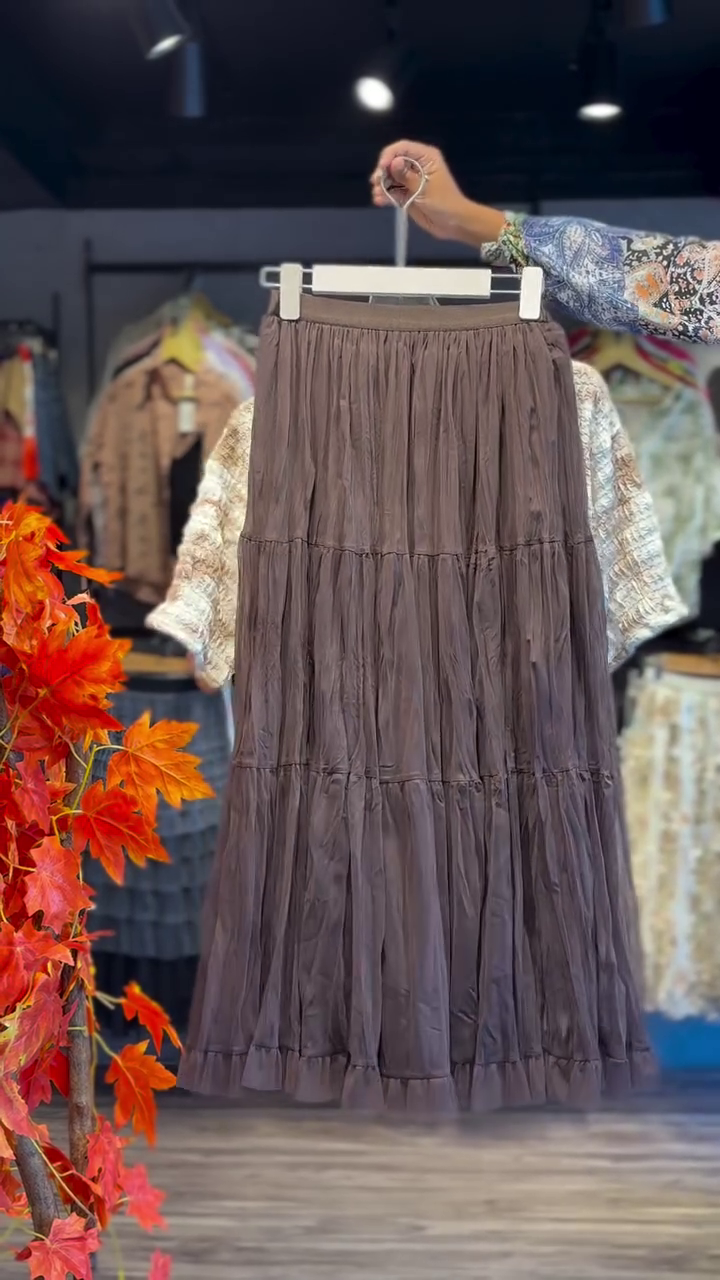 🌼 Blossom Charm Layered Dress Set 🌿 | Textured Floral Top & Flowy Skirt | XXS–XXL