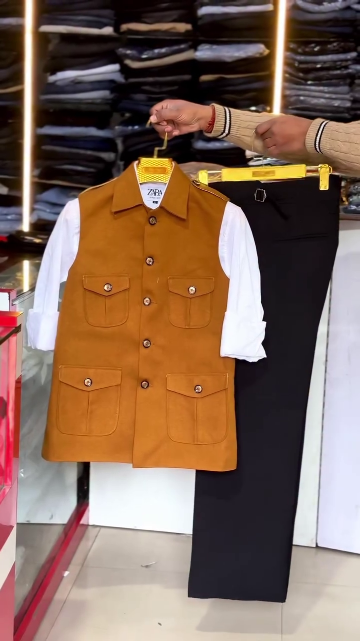 🖤 Royal Heritage Waistcoat Suit Set 🤍 | Classic Buttoned Vest & Tailored Trousers | XXS–XXL