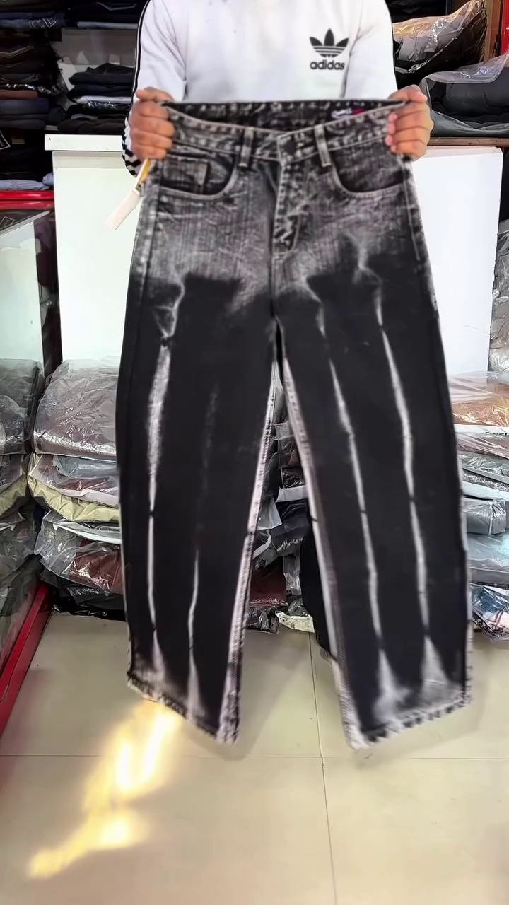 🖤 Shadow Fade Wide-Leg Denim Jeans 👖 | Statement Wash Street-Style Fit | XXS–XXL