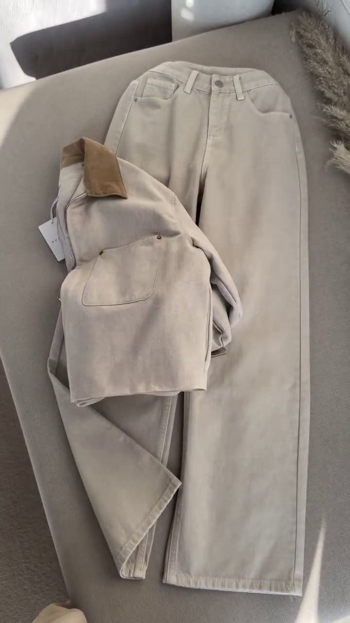 🤎 Mocha Minimalist Layered Co-Ord Set ✨ | Contrast Collar Jacket, Knit Top & Classic Trousers | XXS–XXL