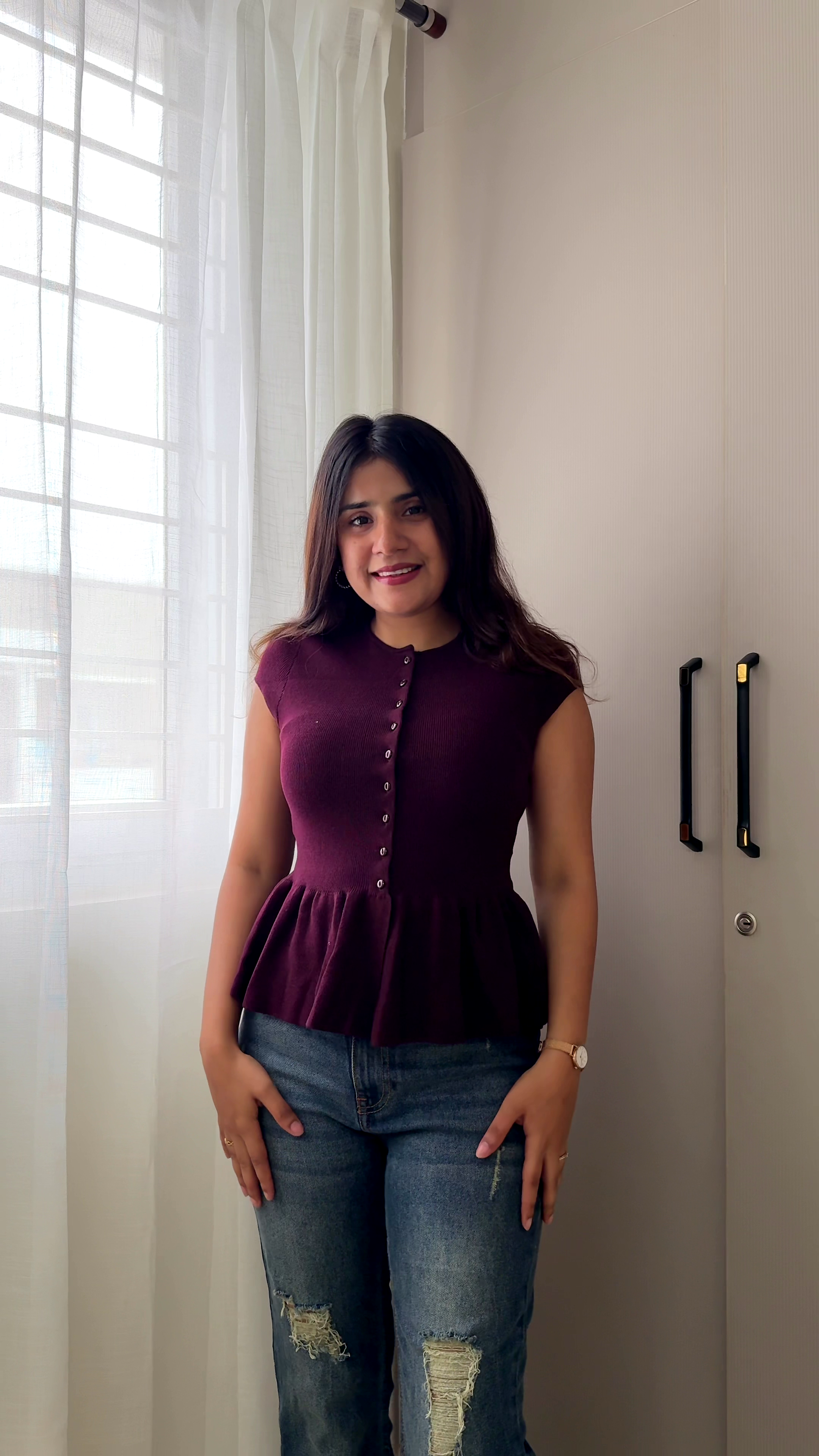 🖤 Midnight Elegance Sheer Choker-Neck Blouse | XXS–XXL ✨