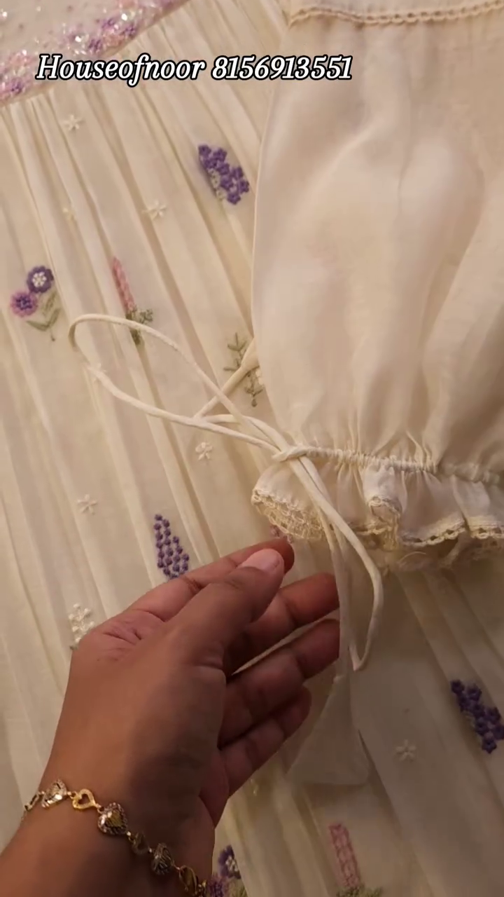 🌸 Ivory Blossom Embroidered Festive Dress | XXS–XXL ✨