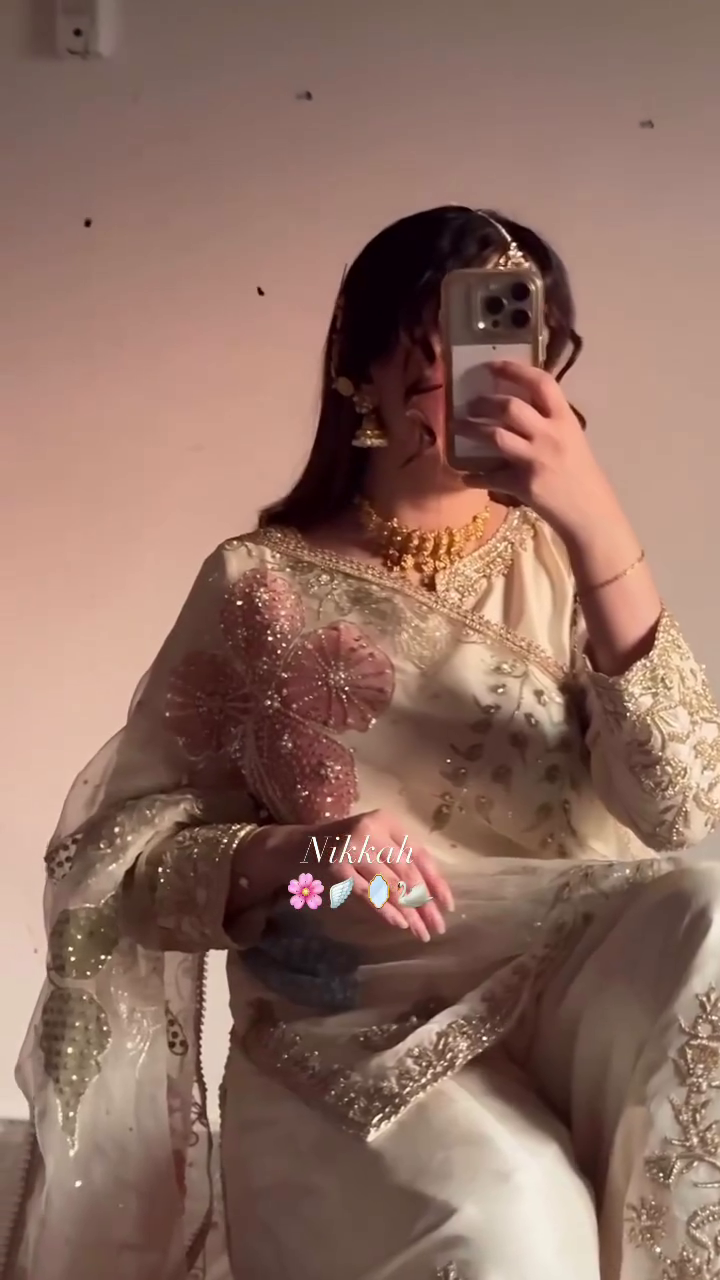 👑✨ Noor-E-Nikkah Luxe Embroidered Bridal Set | XXS–XXL 💍🌸