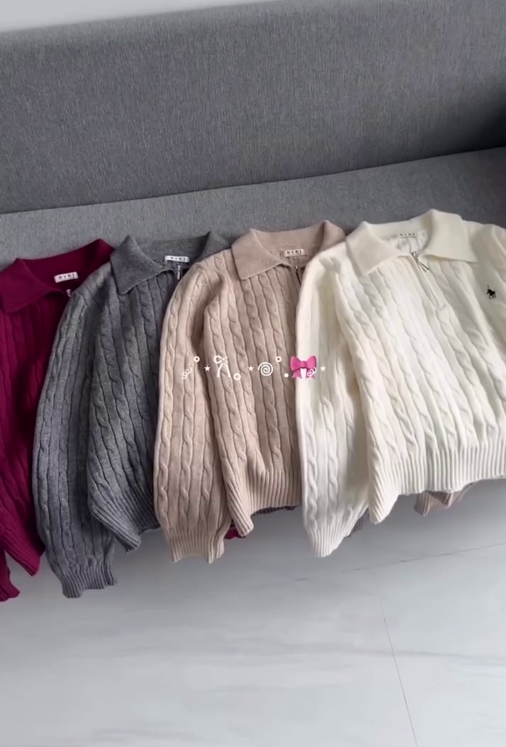 💖  Cable Knit Zip Sweater | Trendy Winter Essential | XXS–XXL ✨