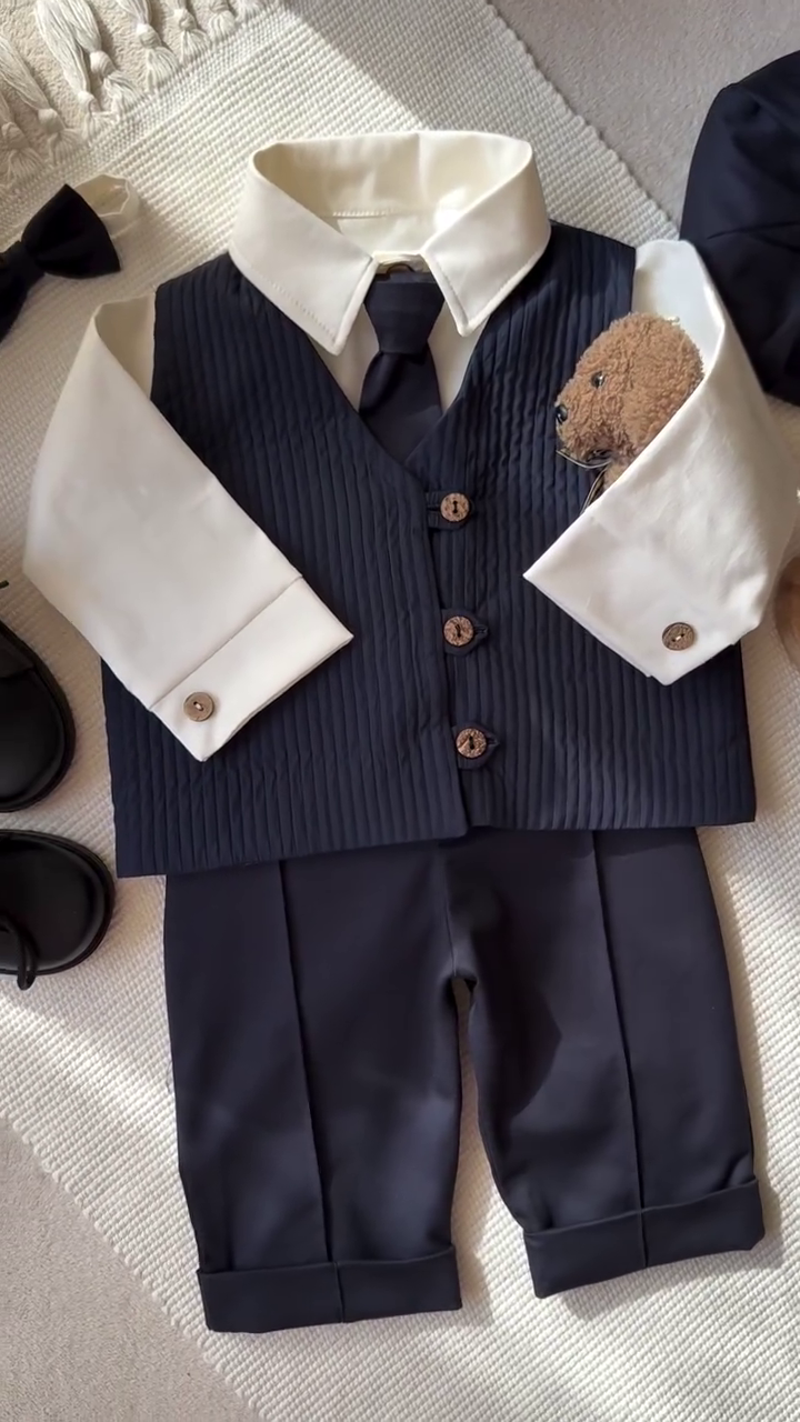 👔 Little Gentleman Classic Formal Suit Set – Premium Kids Occasion Outfit