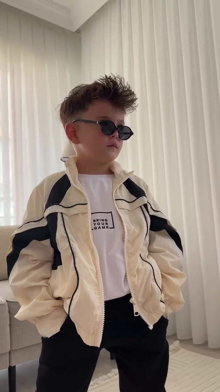 🕶️ Mini Rockstar Street Style Set – Kids Leather Jacket Outfit