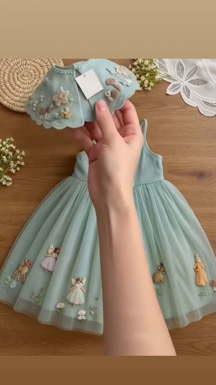 🧚‍♀️ Mint Fairy Tale Tulle Dress – Enchanted Garden Princess Outfit 🧚‍♀️