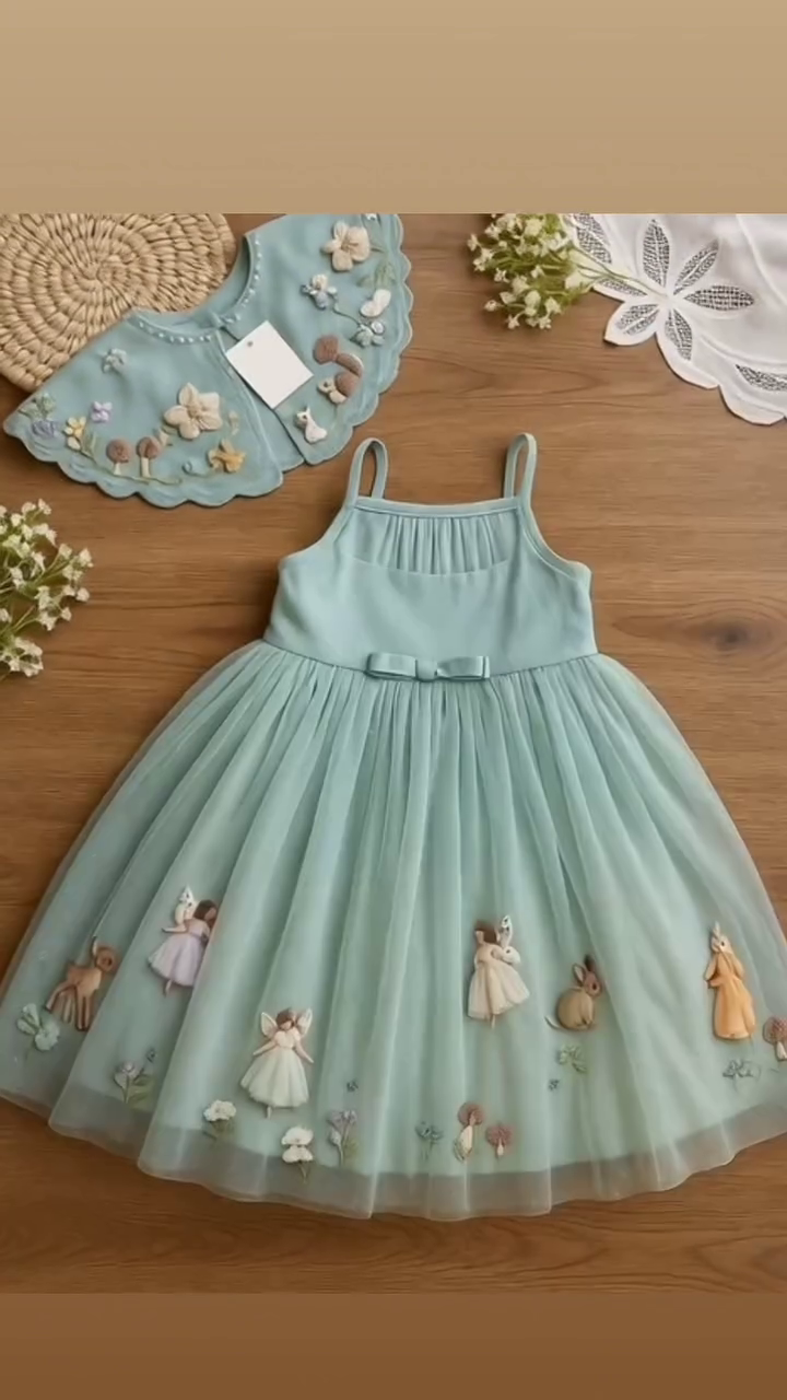 🧚‍♀️ Mint Fairy Tale Tulle Dress – Enchanted Garden Princess Outfit 🧚‍♀️