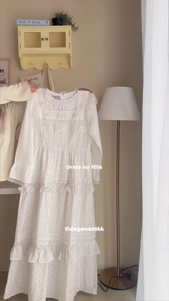 🤍 Vanilla Cream Midi Dress – Soft Girl Aesthetic Dream Dress 🤍