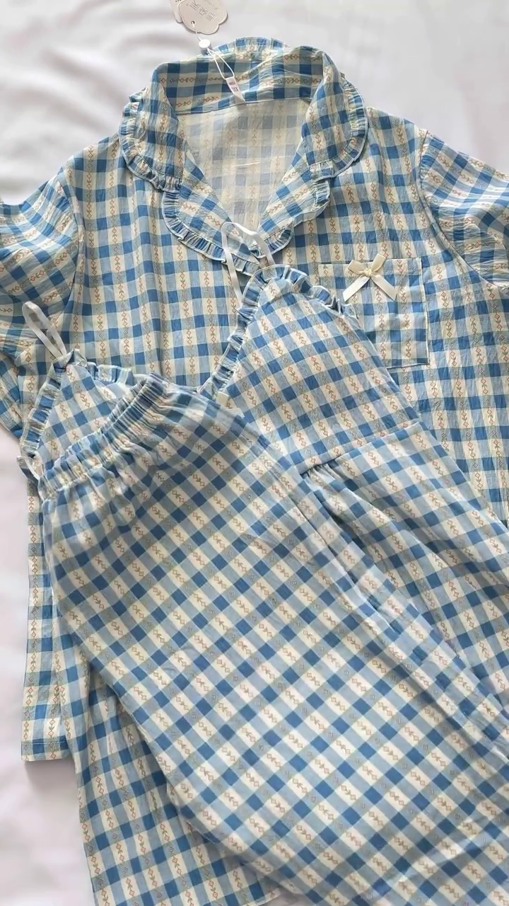 🌸 Pastel Garden Stripe Cotton PJ Set – Cute & Cozy Dreamwear 🌸