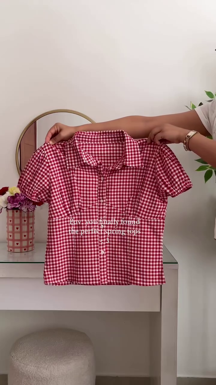 🖤 Classic Chic Gingham Frill Collar Blouse – Timeless Elegance with a Cute Twist 🖤✨