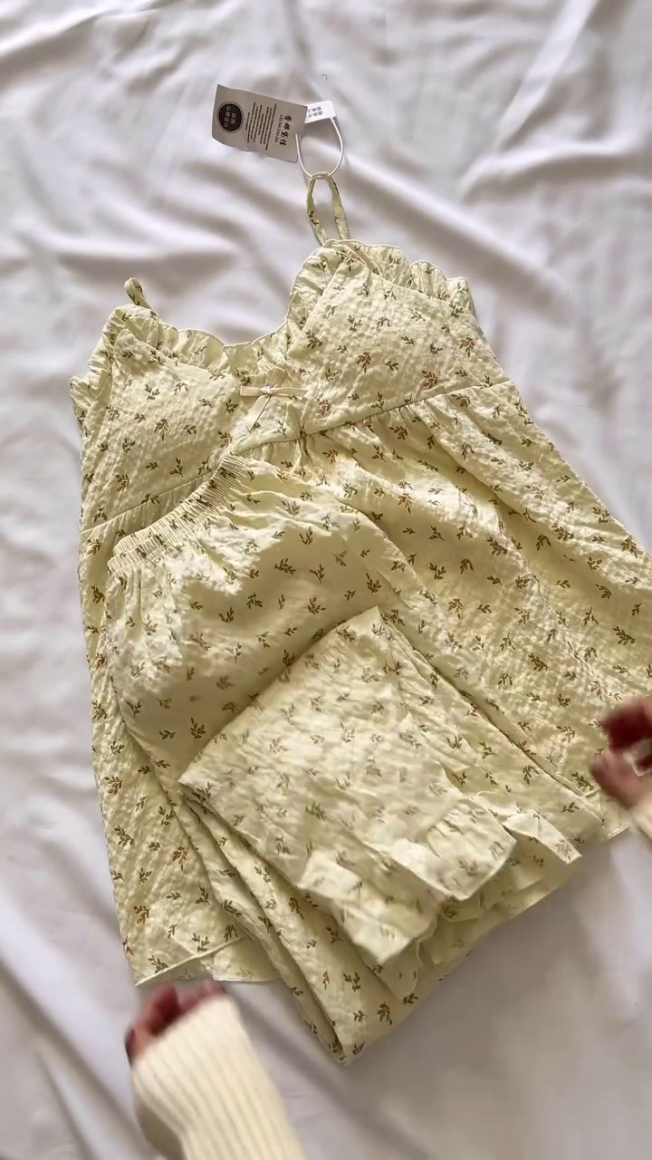 🌙 Midnight Bloom Cotton Pajama Set – Soft, Cute & Cozy Nights 🌙💙