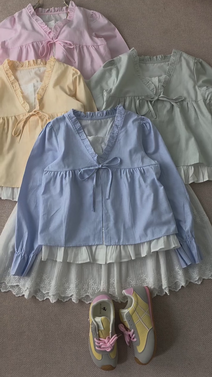 💙 Dreamy Pastel Co-Ord Set – Sky Blue Tie-Top & Floral Embroidered Skirt 🌸✨