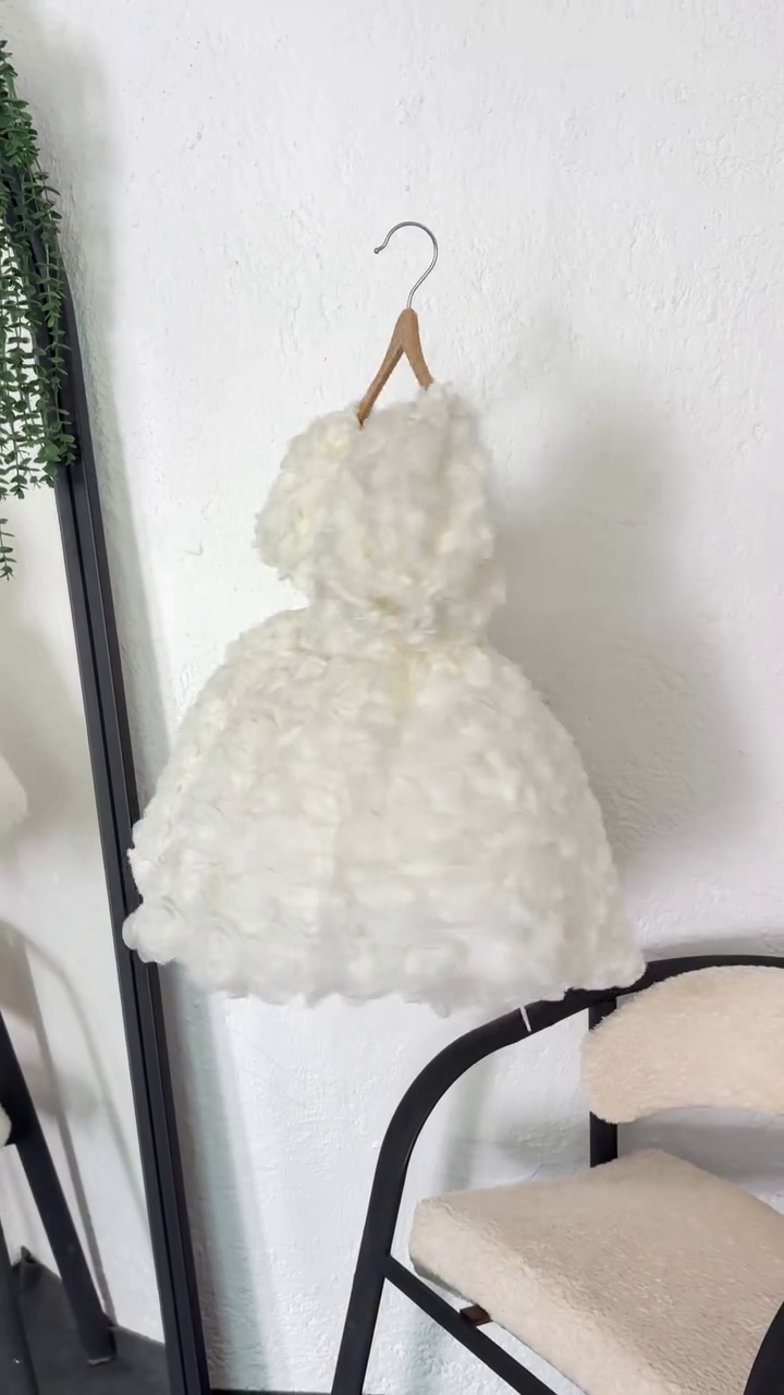 🤍 Rosette Princess Bow Dress – Luxe Floral Party Outfit ✨🎀