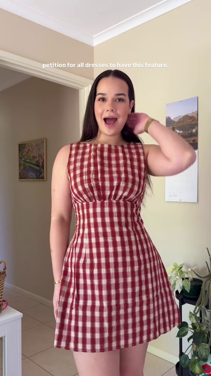 ❤️ Classic Gingham Fit & Flare Dress – Chic Everyday Mini Dress ✨👗