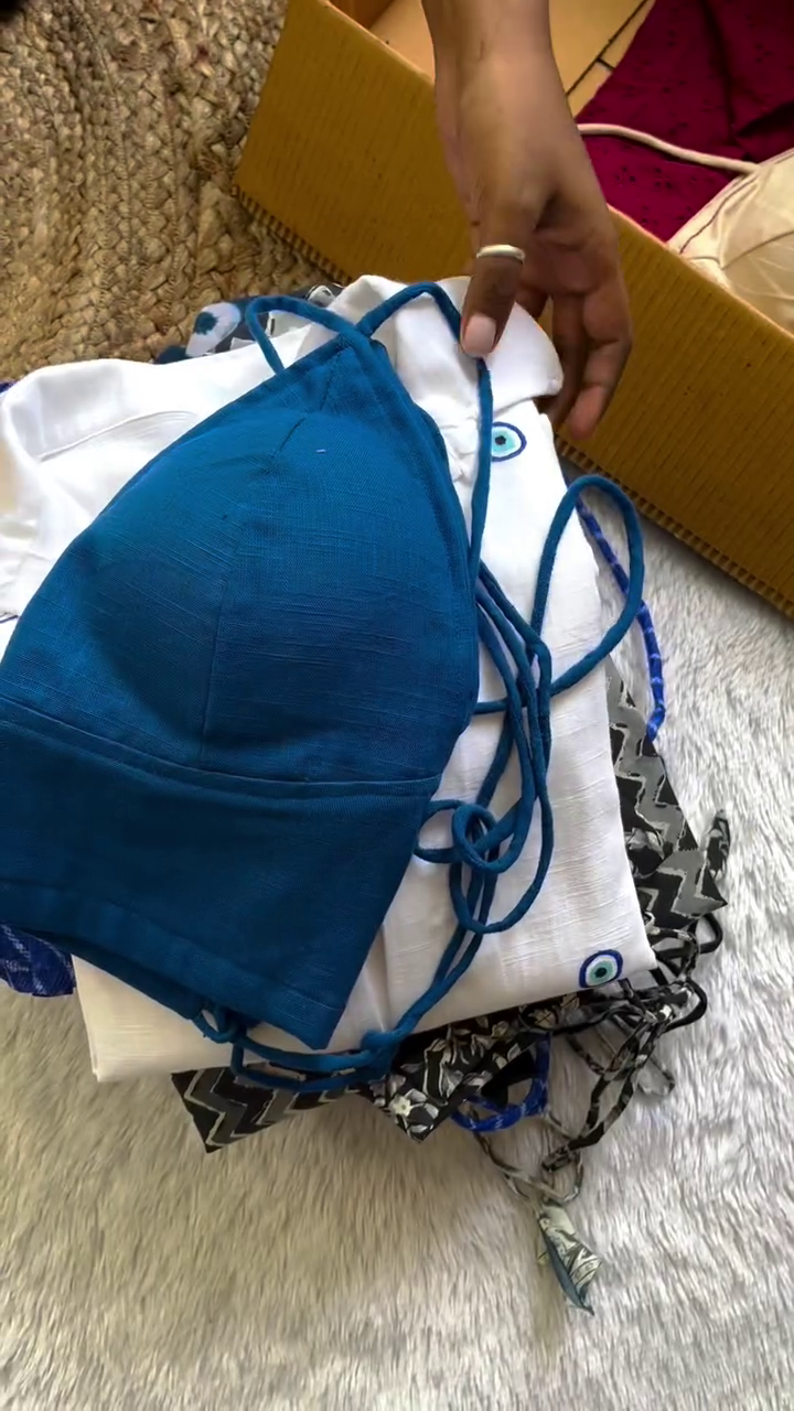 🌿 Elegant Ethnic Co-Ord Set – Minimal Chic Kurti & Top Combo ✨🤍💙