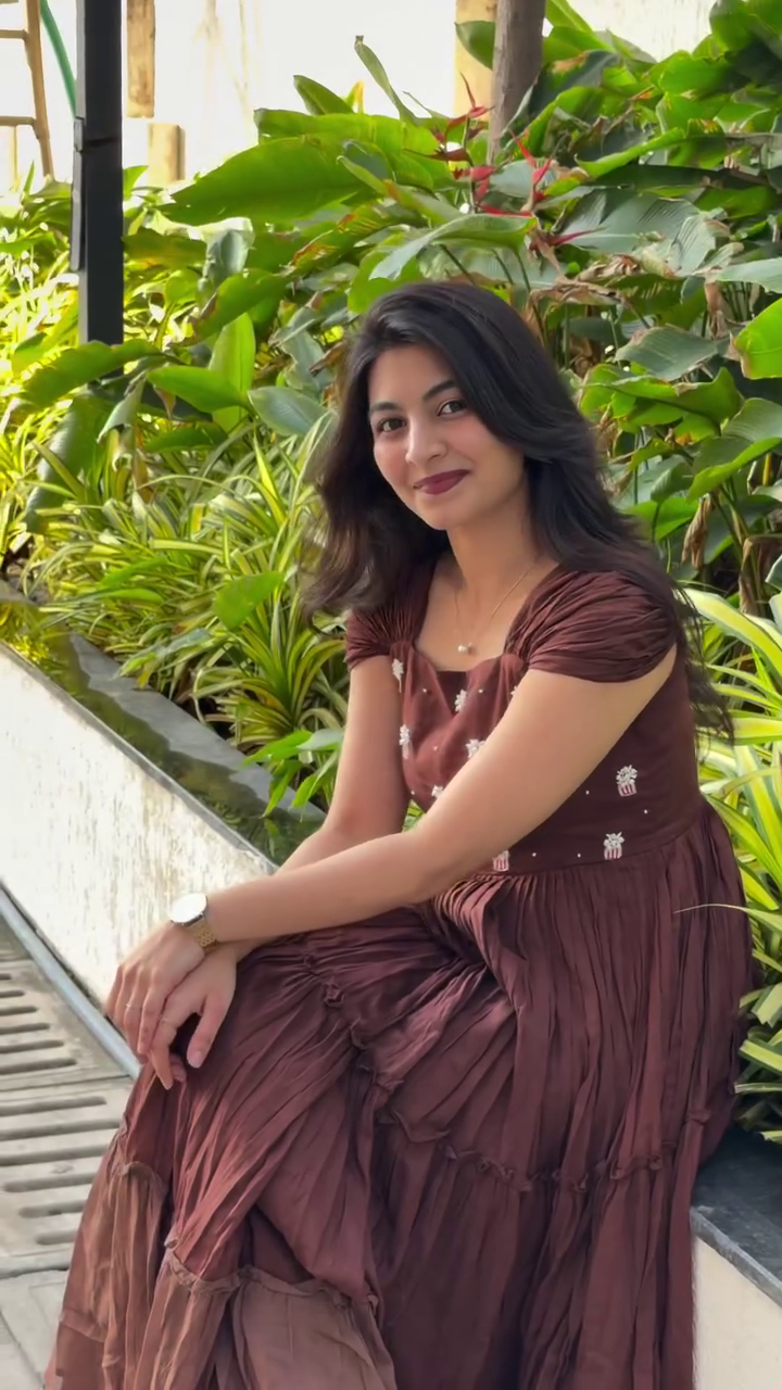 Royal Cocoa Tiered Maxi Dress ✨ | Elegant Flowy Embroidered Summer Gown