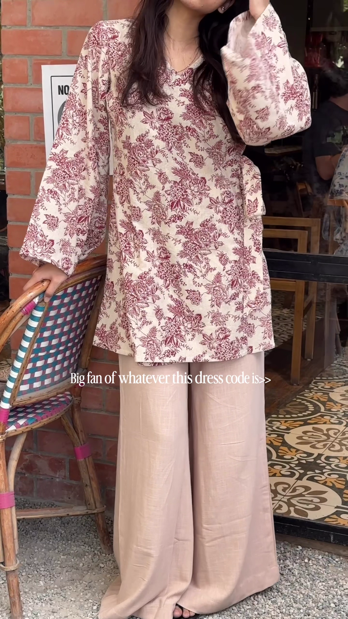 Vintage Bloom Co-Ord Set 🌸 | Elegant Floral Top & Relaxed Palazzo Set