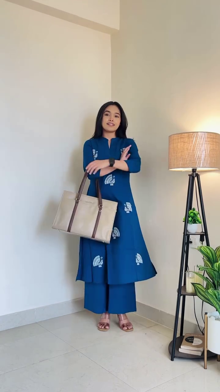 💙 Royal Azure Grace Kurta Set – Effortless Chic & Modern Elegance 💙