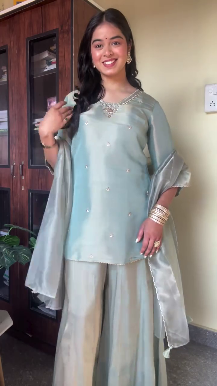 🤎 Mocha Majesty Embroidered Kurta Co-Ord Set 🤎