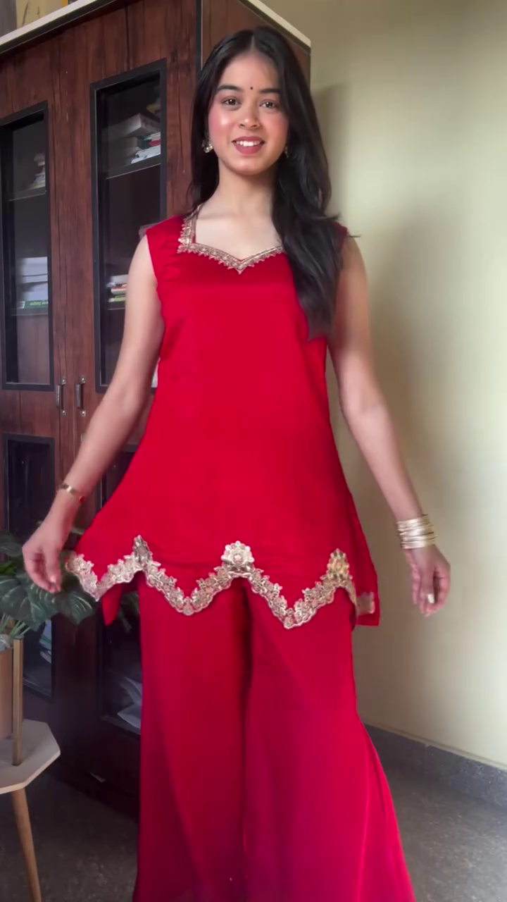 🤎 Mocha Majesty Embroidered Kurta Co-Ord Set 🤎