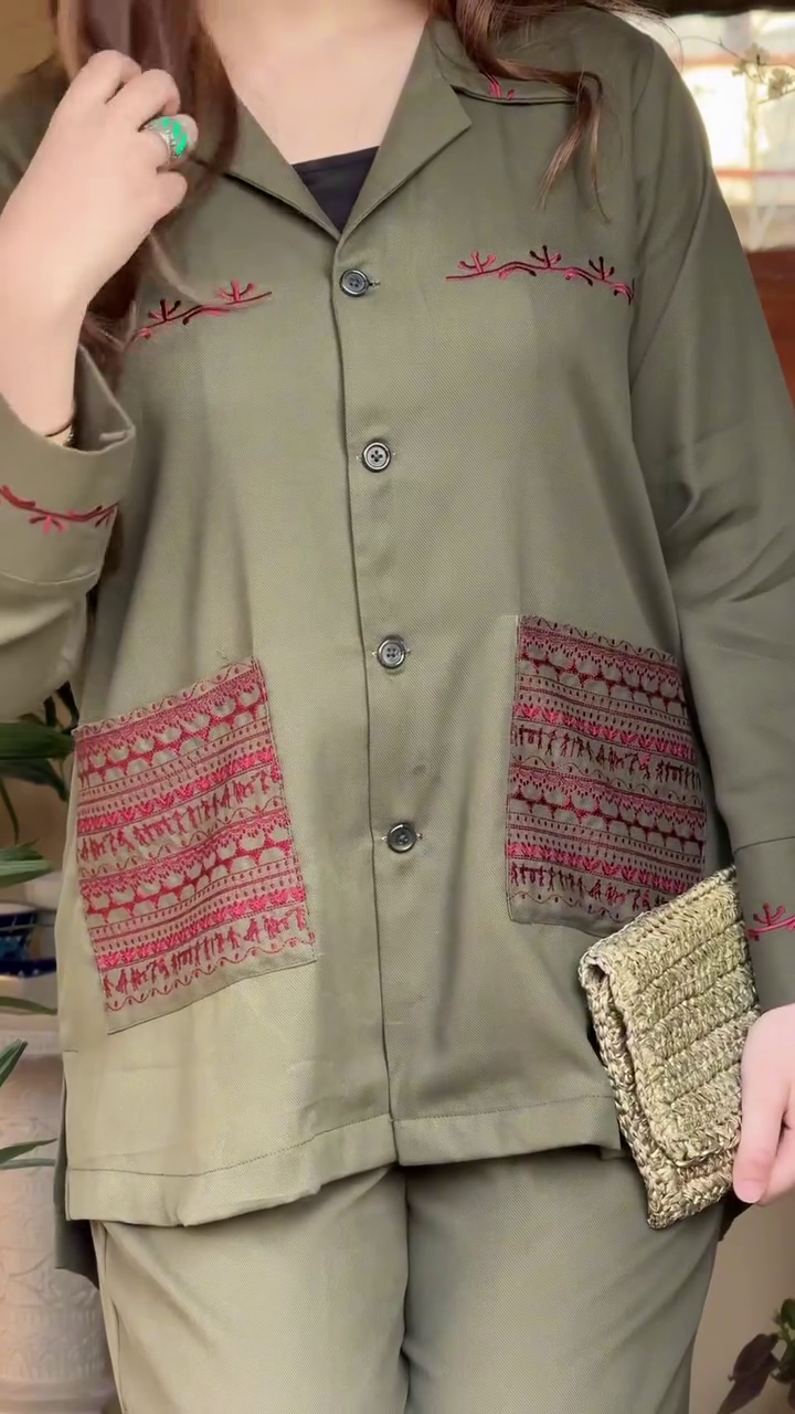 🌿 Olive Muse Co-Ord Set – Effortless Chic Meets Everyday Elegance ✨