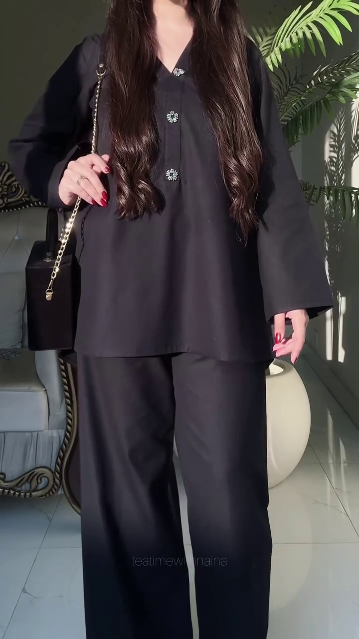 🖤 Midnight Elegance Co-Ord Set – Minimal Glam, Maximum Impact ✨